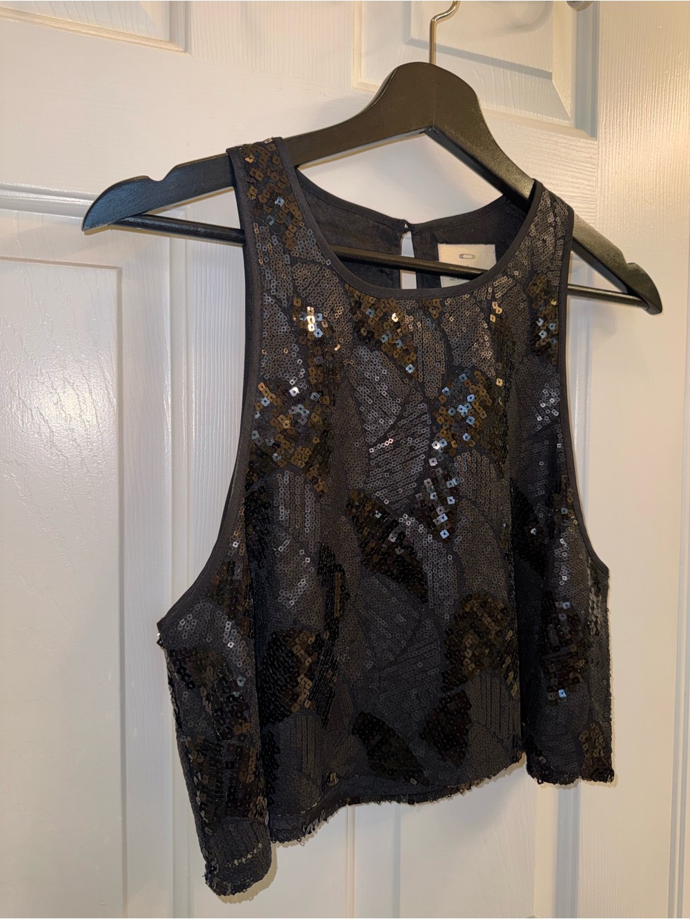 Pins & Needles Black Sequin Swing Tank from Urban Outfitters, Size Large